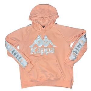 Kappa 222 Banda Hoodie- Peach with white and gray detail-Men’s Small